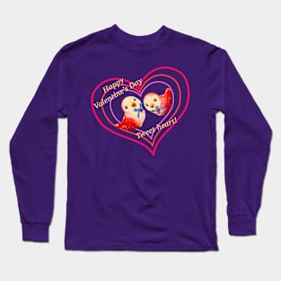 Happy Valentine’s Day Tweatheart!  Two love birds Long Sleeve T-Shirt